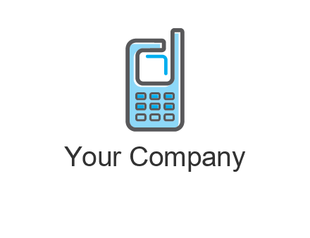 Mobile phone with an antenna logo