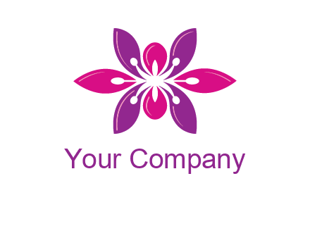 abstract lotus beauty logo