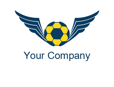 soccer ball with wings logo