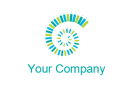 pencils in spiral shape logo
