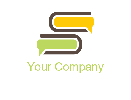 books with chat bubbles logo