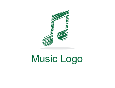sketched music note logo