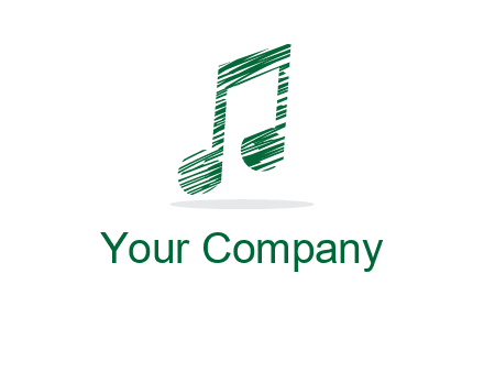 sketched music note logo