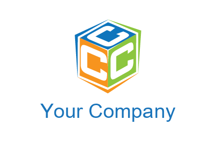 Letters CCC in a cube logo