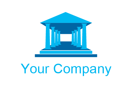 courthouse or Greek temple logo