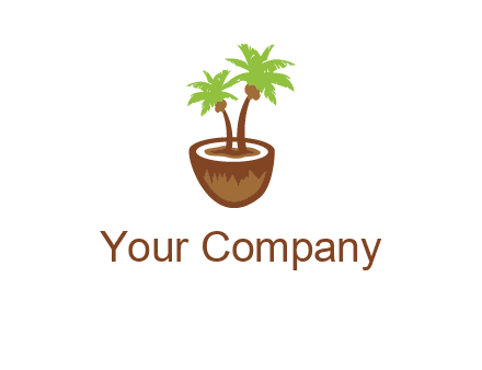coconut tree travel icon