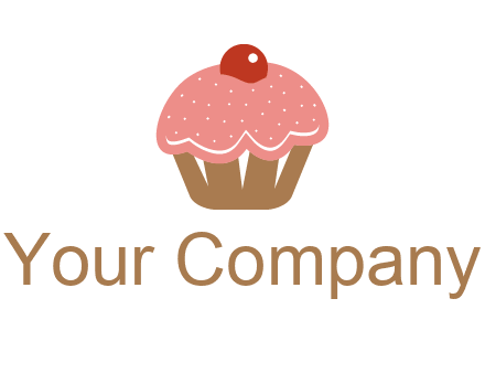 cute cupcake illustration food logo
