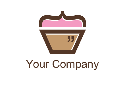 abstract cupcake food logo