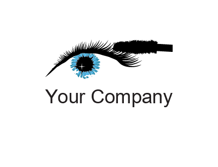 mascara icon for beauty logo