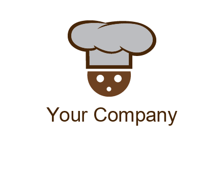 cookie with chef hat food logo