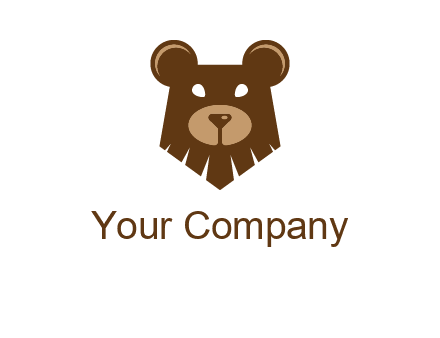 grizzly bear face animal logo