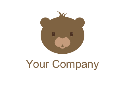 teddy bear face gift logo