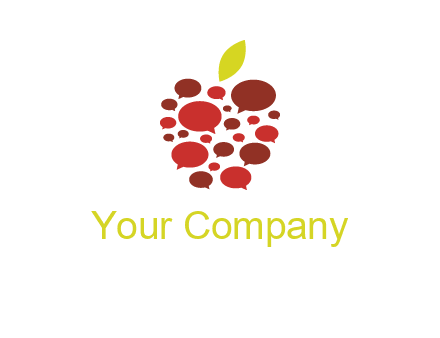 chat bubbles in apple communication logo