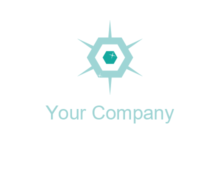 hexagon gemstones jewelry logo