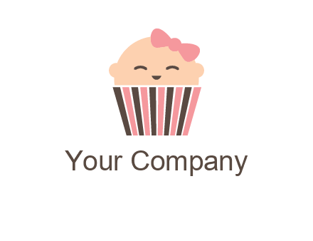 baby in basket child care logo