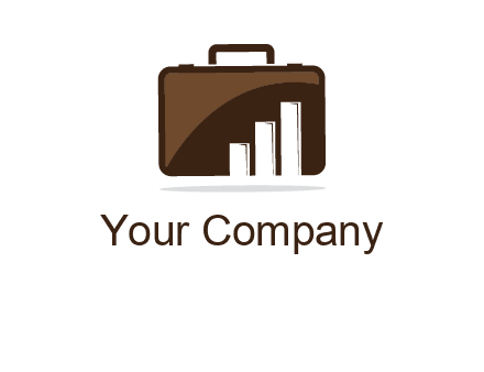 bar graph in briefcase finance logo