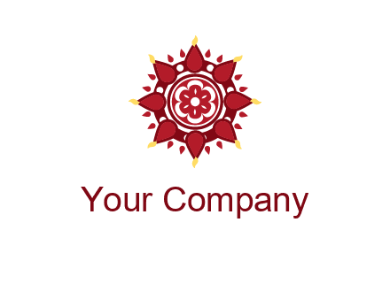 rangoli pattern in religious logo